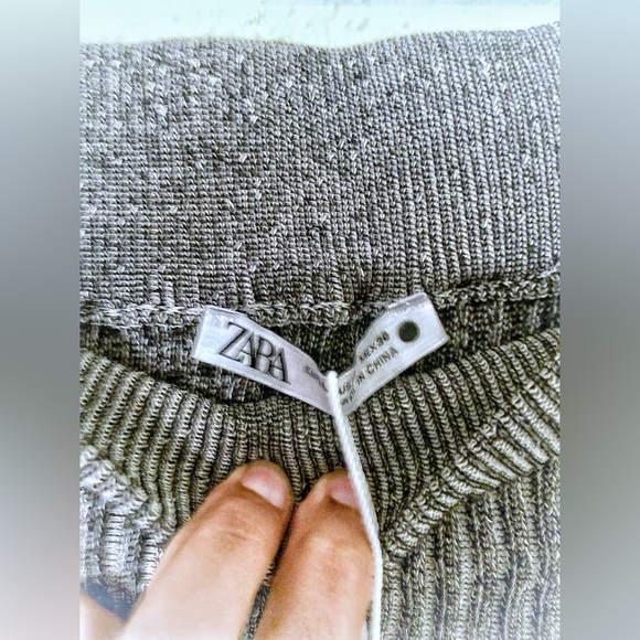 Zara Textured silver Skirt nwt - Picture 6 of 6